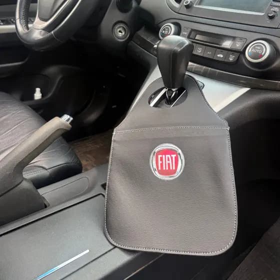 Nova Lixeira FIAT Automotiva Porta Lixo Couro Reforçado Universal de Alta Qualidade Rustica. FRETE GRATIS