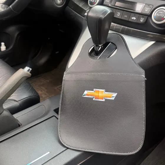 Lixeira CHEVROLET Automotiva Porta Lixo Couro Reforçado Universal de Alta Qualidade LANÇAMENTO