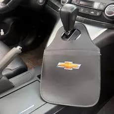 Lixeira CHEVROLET Automotiva Porta Lixo Couro Reforçado Universal de Alta Qualidade LANÇAMENTO