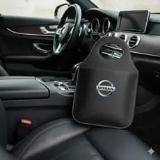 Lixeira NISSAN Automotiva Porta Lixo Couro Reforçado Universal de Alta Qualidade Rustica ENVIO RAPIDO