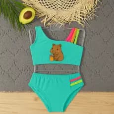 Biquíni infantil Juvenil Forrado Proteção UV Bikini Menina Feminino Premium 2 ao 16 moda praia verão