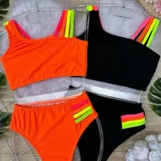 Kit 2 biquini infantil menina juvenil forrado praia piscina 02 ao 16 bikini feminino infantil