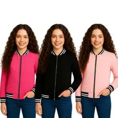 Jaqueta infantil JUVENIL Meninas bomber 02 ao 16 anos blusa de frio quentinha ziper jaqueta juvenil