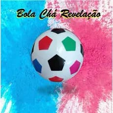 Bola de futebol chá revelação festa 2 cores menino menina