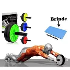 rodinha abdominal fortalecimento equilibrio rolo de exercicio nas cores azul ,verde ou vermelho