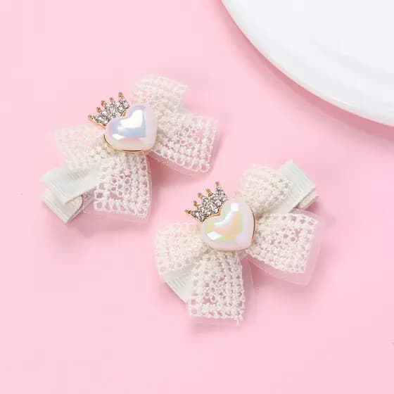 Grampos De Cabelo Infantis Tecido Bowknot Princesa Acessórios Para