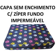 CAPA SEM ENCHIMENTO Para Cama Caminha Pet Cães Gatos C/Zíper Fundo impermeável