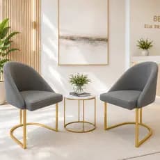 Kit 2 Cadeira Lua Base De Ferro Cadeira de Jantar Poltrona Sala de Estar Salão Quarto Estética