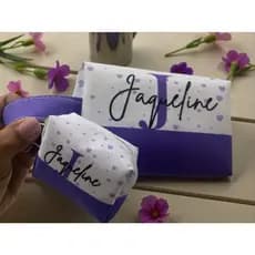 KIT 5 amigas -NECESSAIRE e PORTA MOEDAS COM NOME - KIT PRESENTE AMIGAS
