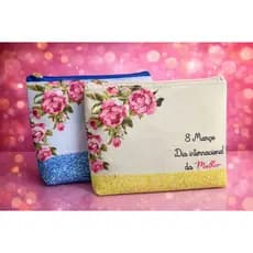 Lembrancinha Dia Mulheres Kit 5 Unidades - Necessaire  M