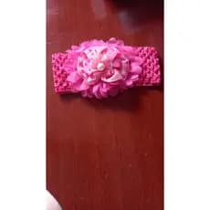 Tiara laço para recém nascido rosa grande usado