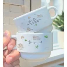 Xicara Personalizada De Porcelana Para Vó Avô Criança Presente Ovelhinha Batizado