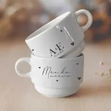 Xícaras Personalizadas Corações Casamento Pai e Mãe Dos Noivos, Padrinhos Etc Porcelana 180ml