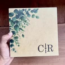 Caixa MDF Personalizada Folhagem ou Floral Verde Presente Casamento, Aniversario Etc