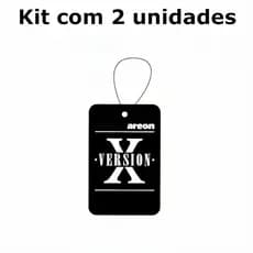 Kit 2 Aromatizador Automotivo Areon X Version Cheirinho Para Carro Cheiro Veículo Folha