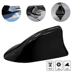 Antena Barbatana Tubarão Preta Shark Universal Automotiva Carro Funcional Rádio