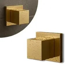 Acabamento De Registro Quadrado Dourado De Metal Padrão Deca