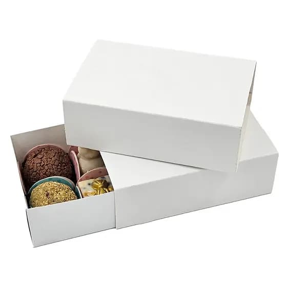 12 Caixas para brigadeiros ou docinhos gourmet - branca para 6 unidades ou Multiuso - Medidas 12x08x04cm