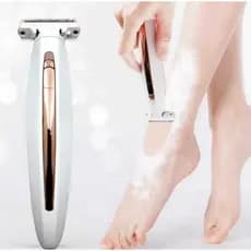 HYQ1835 Depilador Indolor Aparador Pelos Faciais Corporais Portátil Usb Led Cor Branco Voltagem Usb