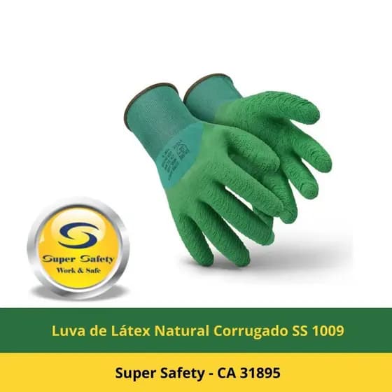 Luva de Látex Natural Corrugado SS 1009 Super Safety