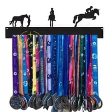 Porta medalhas Hipismo montaria cavalo quadro decorativo