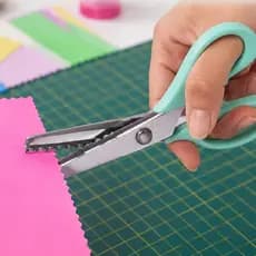 Tesoura de Picotar Escalope Arredondado Profissional Artesanato Scrapbook