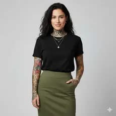 Saia Midi Alfaiataria Bengaline - M ao G3 Feminina Cintura Alta Elegante Social Premium