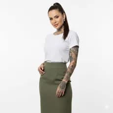 Saia Midi Bengaline M ao G3 - Feminina Alfaiataria Cintura Alta Confortável Elegante Social