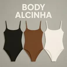 Body alcinha Feminino Alcinha com Forro de Algodão Body