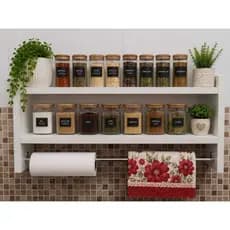 Nicho Porta Tempero 100% MDF organizador de cozinha 48cm