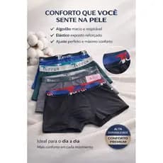 cueca box algodão kit com 3