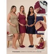 CAMISOLA AMAMENTAÇÃO ,GESTANTE COM ABERTURA FRONTAL