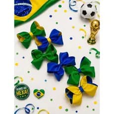 laço infantil boutique copa,hexa,brasil,copa do mundo