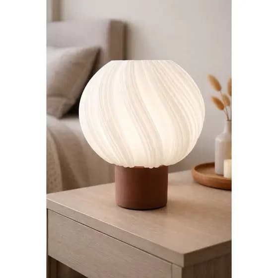 Abajur Luminaria de Mesa Cabeceira Quarto Escritorio Moderno e Confortável Bivolt - com Lâmpada de LED