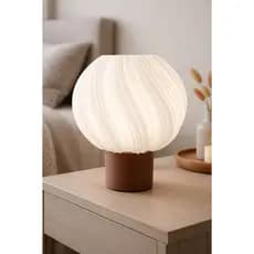 Abajur Luminaria de Mesa Cabeceira Quarto Escritorio Moderno e Confortável Bivolt - com Lâmpada de LED