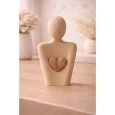 Escultura Decorativa Mãe com Coração