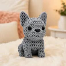 Cachorrinho Bulldog Decorativo 3D – Decoração Infantil, Quarto, Festa e Lembrancinha - 6,5cm altura