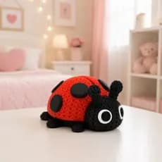 Joaninha Decorativa 3D – Mini Enfeite de Decoração Infantil, Quarto, Festa e Lembrancinha Lady Bug - 5,5cm altura