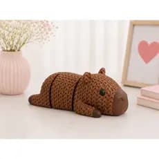 Capivara Articulada de Tricô 3D – 6 x 3 cm | Decoração Fofa e Colecionável