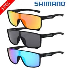 3 Pçs SHIAMNO Polarizado Óculos De Sol De Pesca UV400 Acampamento Ciclismo Tons Com Caixa Para Conjuntos De Bicicleta E