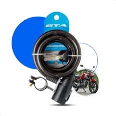 Corrente Cabo Cadeado Antifurto Moto Bicicleta Bike Segurança Portão Trava Anti Furto Cabo De Aço 12mmx100cm 2 Chaves