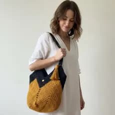 Bolsa Feminina Crochê Linha de Algodão Para Praia Tote Bag