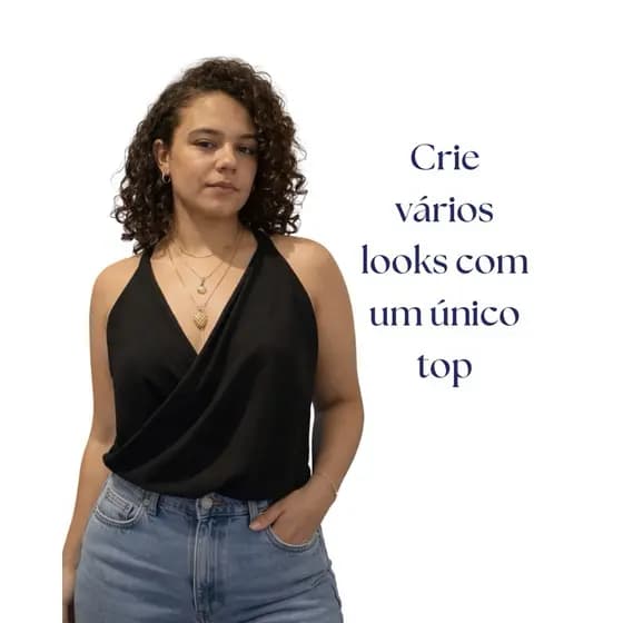 Blusa Top Cropped Multiformas Feminina De Amarração