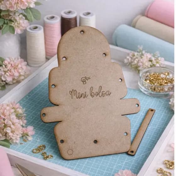 Molde MDF para Mini Bolsinha Para Lembrancinhas Artesanato em geral