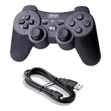 Controle Sem Fio Bluetooth PS3/PC KNUP KP-GM006 – Com Cabo de Recarga e Giroscópio