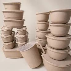21 Potes Plásticos Multiuso com Tampa para Mantimentos, Alimentos e Marmitas