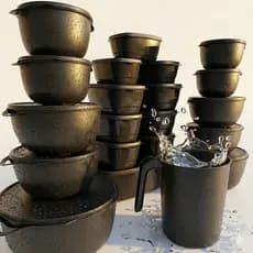 Jogo de Mantimentos 21 Peças Conjunto de Potes Herméticos e Bowls Reforçados para Cozinha