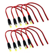 Kit 10 Rabicho P4 Macho Para Linha Cftv Fontes E Fita Led