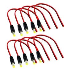 Kit 10 Conetores Rabicho P4  Macho Para Cftv Fontes Led