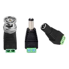 16 Conector (08 Bnc Macho 04 P4 Macho 04 P4 Fêmea) P/ Cftv